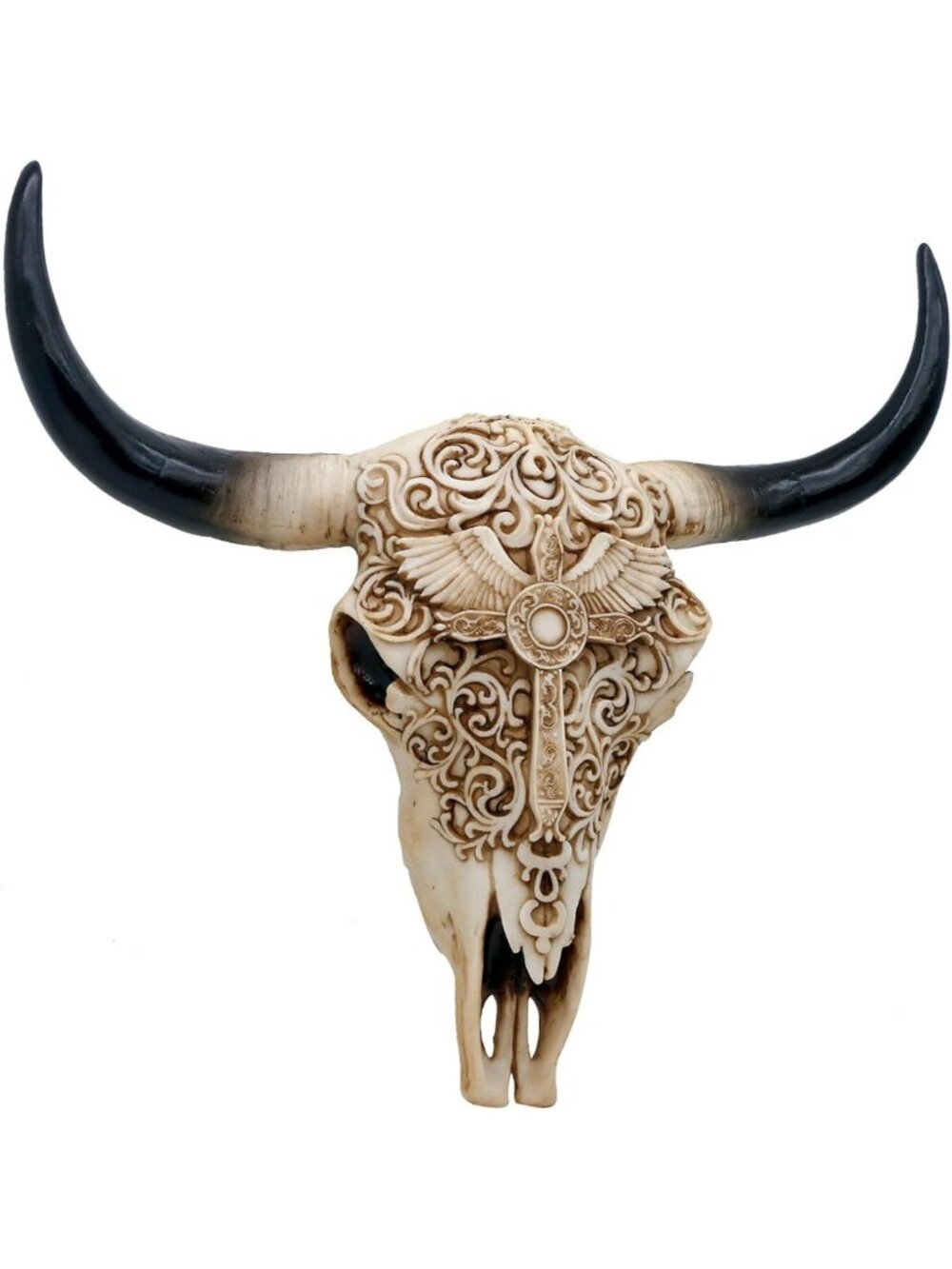 Realistic Western Cow Skull Wall Decor - Unique Animal Head Hanging Art